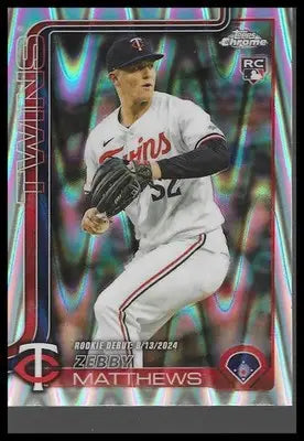 2025 Topps Chrome Update #USC171 Zebby Matthews RayWave Refractor