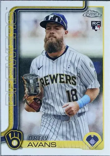 2025 Topps Chrome Update #USC47 Drew Avans NM-MT RC Rookie Brewers ID:81675 - Baseball Card Single