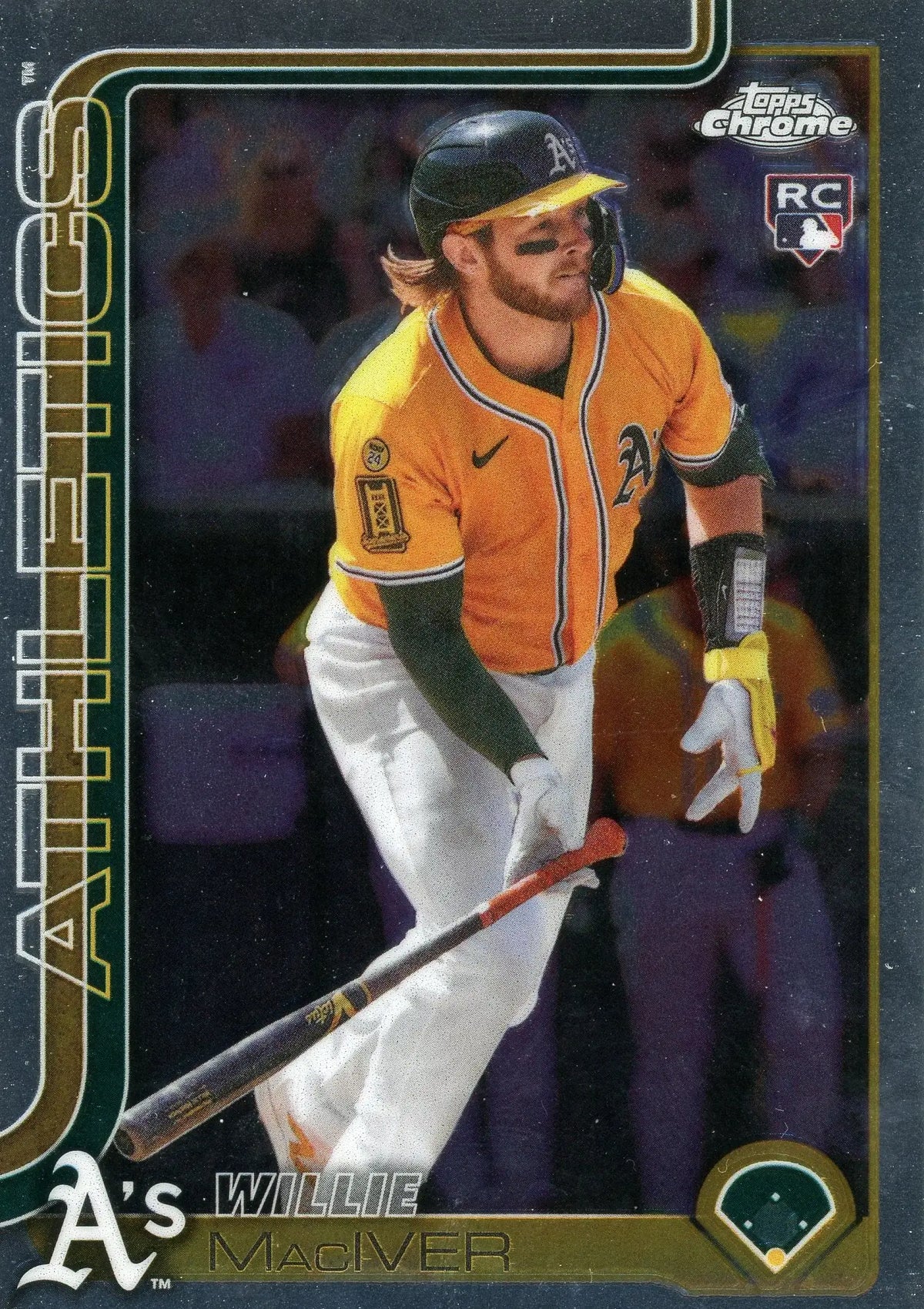 2025 Topps Chrome Update #USC81 Willie MacIver Athletics RC - Baseball Card Single