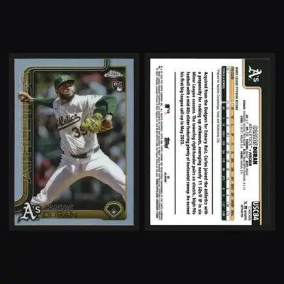 2025 Topps Chrome Update #USC84 Carlos Duran Athletics Refractor RC
