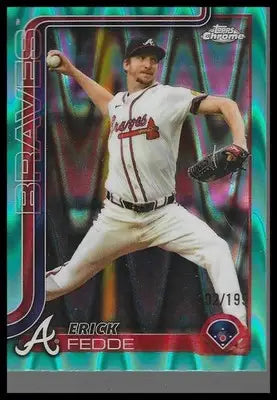 2025 Topps Chrome Update #USC89 Erick Fedde Aqua Wave Refractors #/199