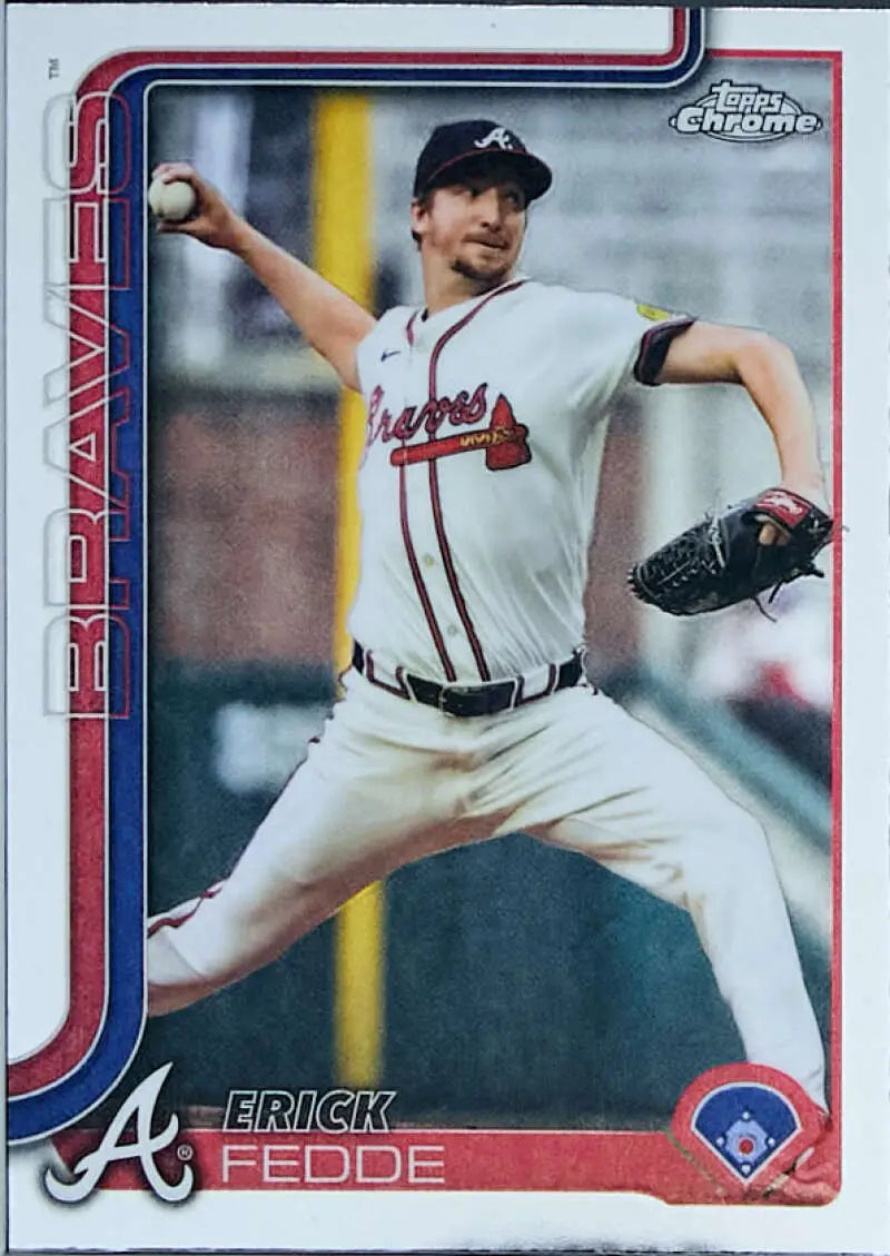 2025 Topps Chrome Update #USC89 Erick Fedde NM-MT Braves ID:81677 - Baseball Card Single