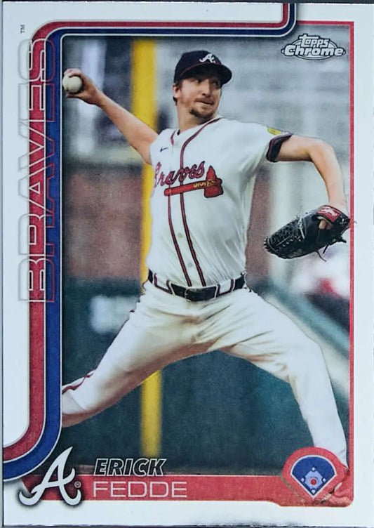 2025 Topps Chrome Update #USC89 Erick Fedde NM-MT Braves ID:81677 - Baseball Card Single