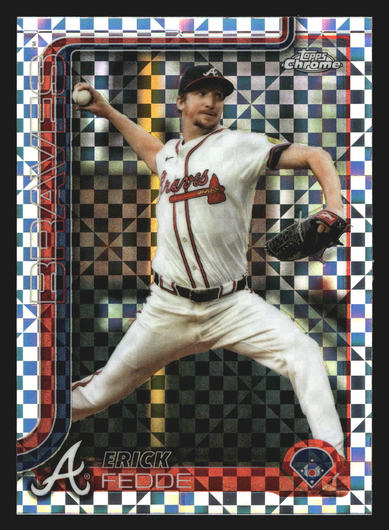 2025 Topps Chrome Update #USC89 Erick Fedde X-Fractor Atlanta Braves