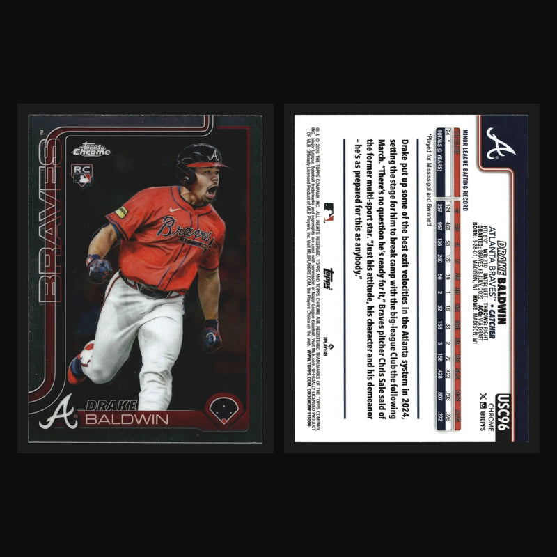 2025 Topps Chrome Update #USC96 Drake Baldwin Atlanta Braves RC