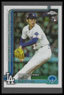 2025 Topps Chrome Update White Refractors #USC73 Roki Sasaki #04/30 - Baseball Card Single