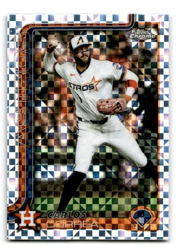 2025 Topps Chrome Update X-Fractor #USC164 Carlos Correa NM-MT Astros ID:81699 - Baseball Card Single