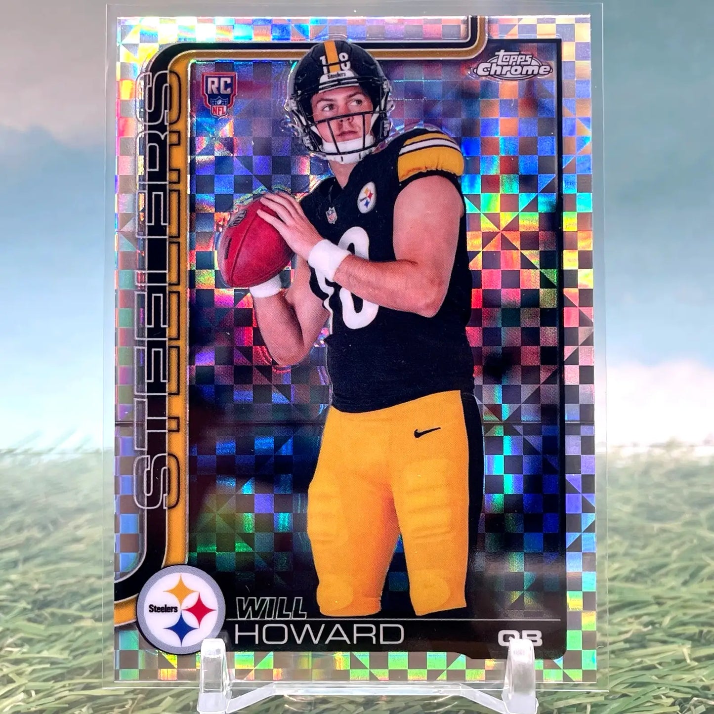 2025 Topps Chrome Will Howard Rookie (RC) X-Fractor Steelers - Football Card Single