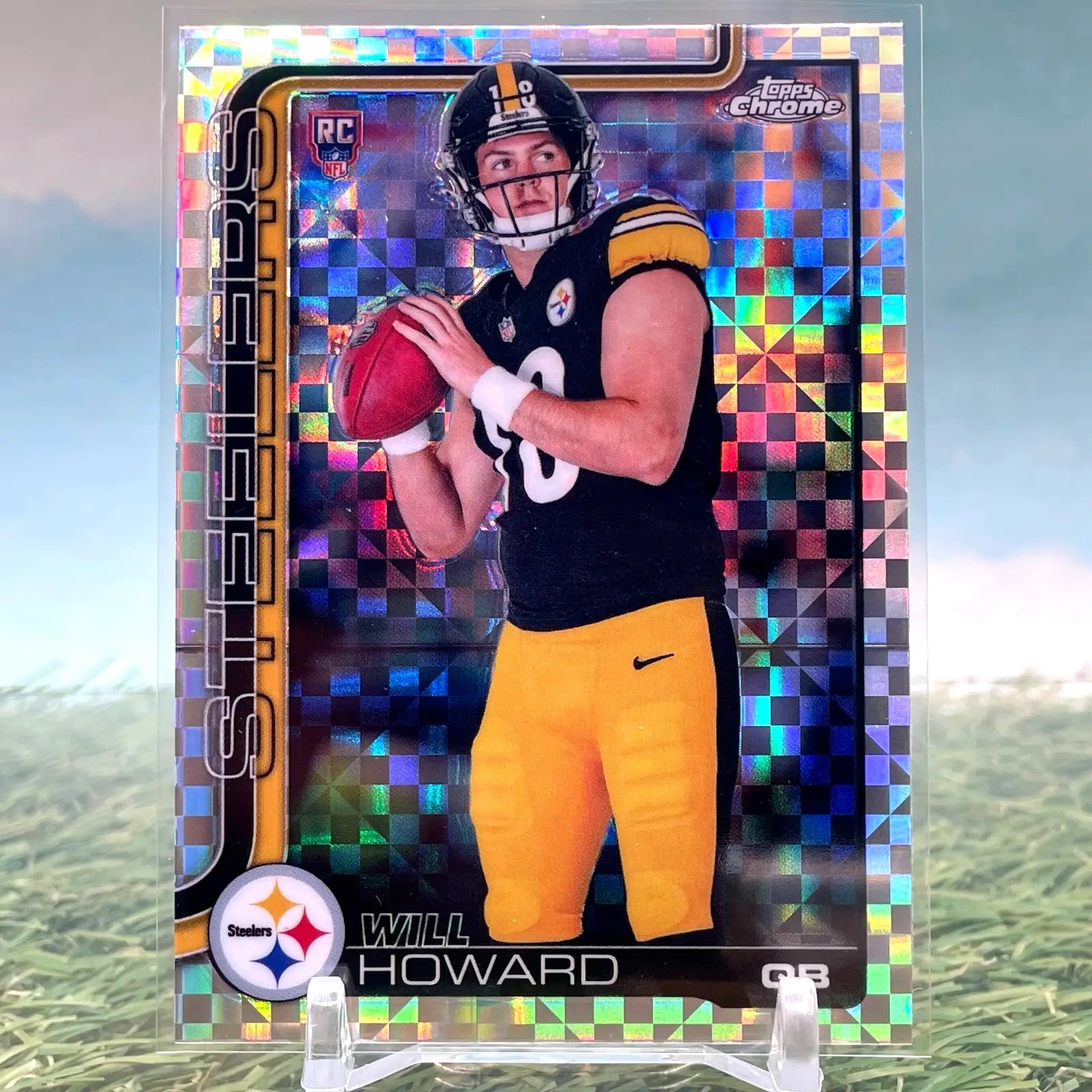 2025 Topps Chrome Will Howard Rookie (RC) X-Fractor Steelers - Football Card Single