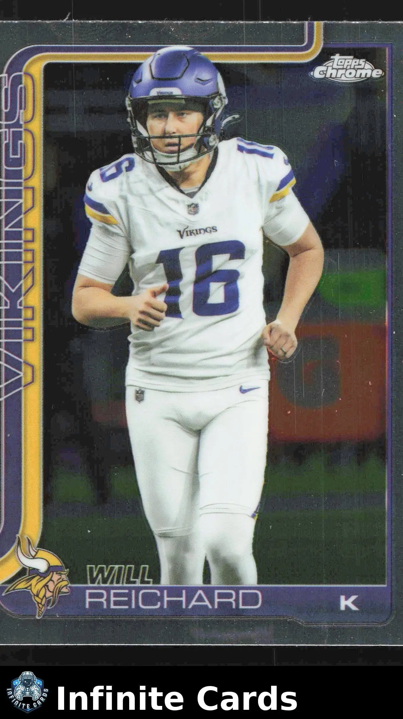 2025 Topps Chrome WILL REICHARD #203 Minnesota Vikings RC - Football Card Single