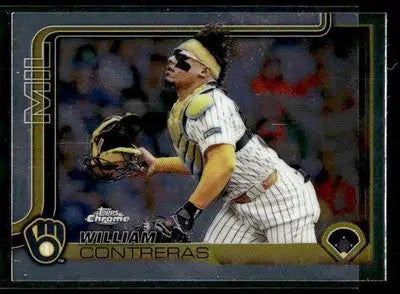 2025 Topps Chrome William Contreras #25 Milwaukee Brewers