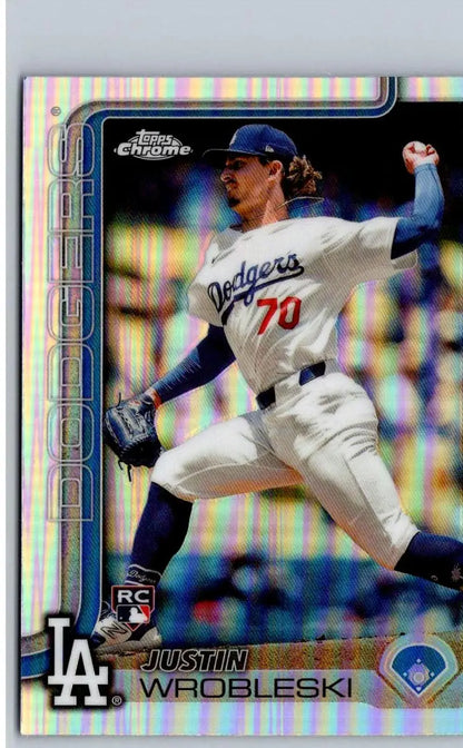 2022 Topps Chrome WWE Erik Refractor baseball card displayed in 2025 Topps Chrome WWE product