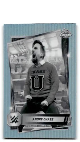Andre Chase wrestling card 2025 Topps Chrome WWE Refractor Sepia NM-MT