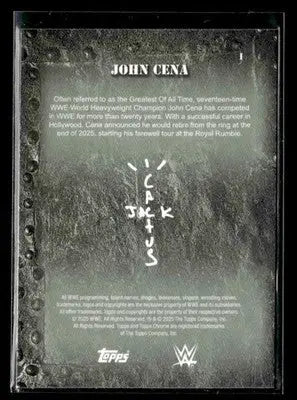 2025 Topps Chrome WWE x Cactus Jack #1 John Cena