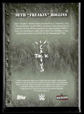 2025 Topps Chrome WWE x Cactus Jack #17 Seth ’Freakin’ Rollins - Other