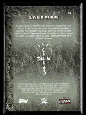 2025 Topps Chrome WWE x Cactus Jack #18 Xavier Woods White Refractor