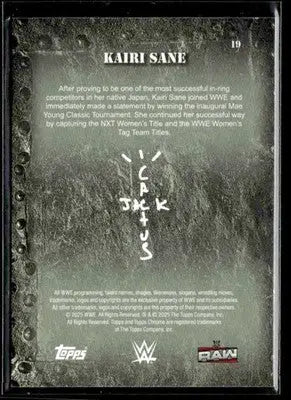 2025 Topps Chrome WWE x Cactus Jack #19 Kairi Sane