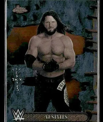 2025 Topps Chrome WWE x Cactus Jack #20 AJ Styles - Wrestling Card Single