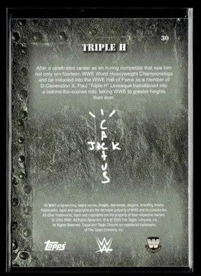 2025 Topps Chrome WWE x Cactus Jack #30 Triple H Purple #/250