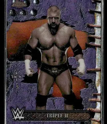 2025 Topps Chrome WWE x Cactus Jack #30 Triple H Purple #/250 - Wrestling Card Single