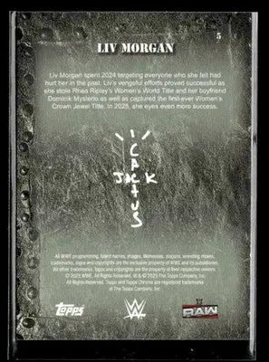 2025 Topps Chrome WWE x Cactus Jack #5 Liv Morgan - Other