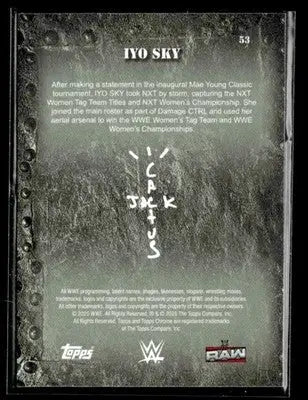 2025 Topps Chrome WWE x Cactus Jack #53 IYO SKY - Wrestling Card Single