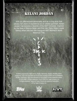 2025 Topps Chrome WWE x Cactus Jack #57 Kelani Jordan - Other