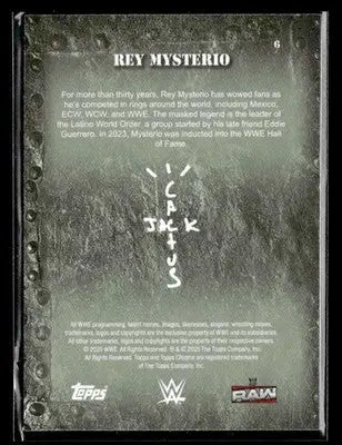 2025 Topps Chrome WWE x Cactus Jack #6 Rey Mysterio - Other
