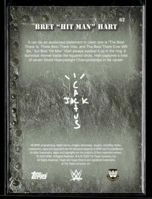 2025 Topps Chrome WWE x Cactus Jack #62 Bret ’Hit Man’ Hart - Other