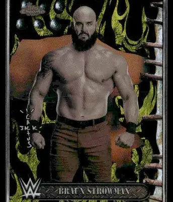 2025 Topps Chrome WWE x Cactus Jack #68 Braun Strowman Black & Yellow - Wrestling Card Single