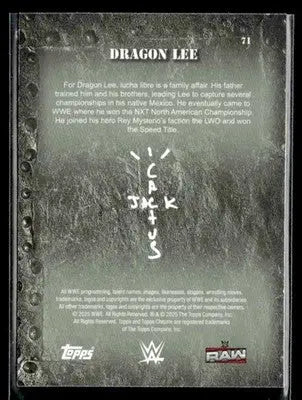 2025 Topps Chrome WWE x Cactus Jack #71 Dragon Lee - Other