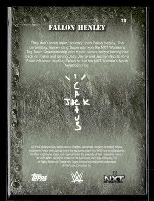 2025 Topps Chrome WWE x Cactus Jack #78 Fallon Henley - Wrestling Card Single