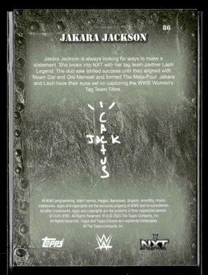 2025 Topps Chrome WWE x Cactus Jack #86 Jakara Jackson - Other