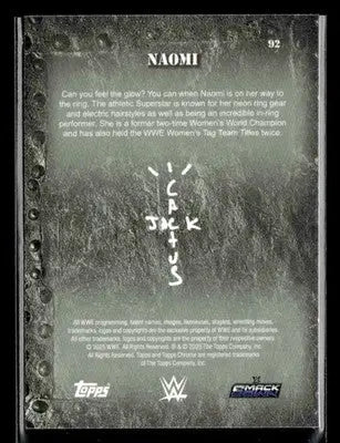 2025 Topps Chrome WWE x Cactus Jack #92 Naomi - Other