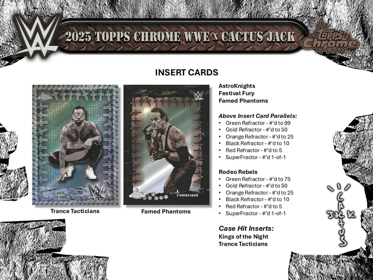 2025 Topps Chrome WWE x Cactus Jack Hobby Box | Columbia Sports Cards - Sports Card Hobby Boxes