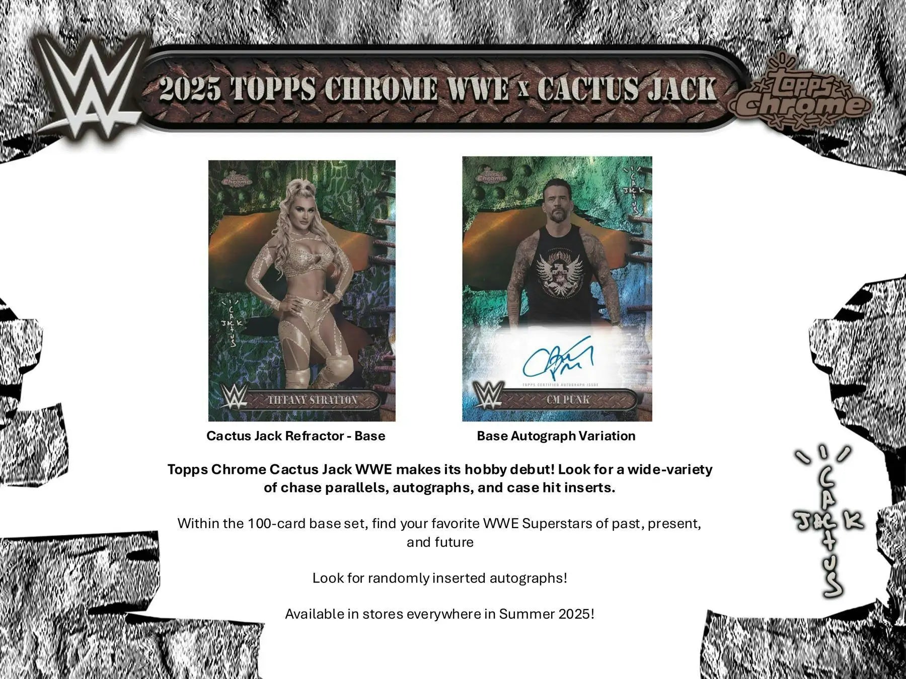 2025 Topps Chrome WWE x Cactus Jack Hobby Box | Columbia Sports Cards - Sports Card Hobby Boxes