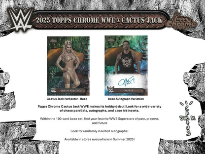 2025 Topps Chrome WWE x Cactus Jack Hobby Box | Columbia Sports Cards - Sports Card Hobby Boxes