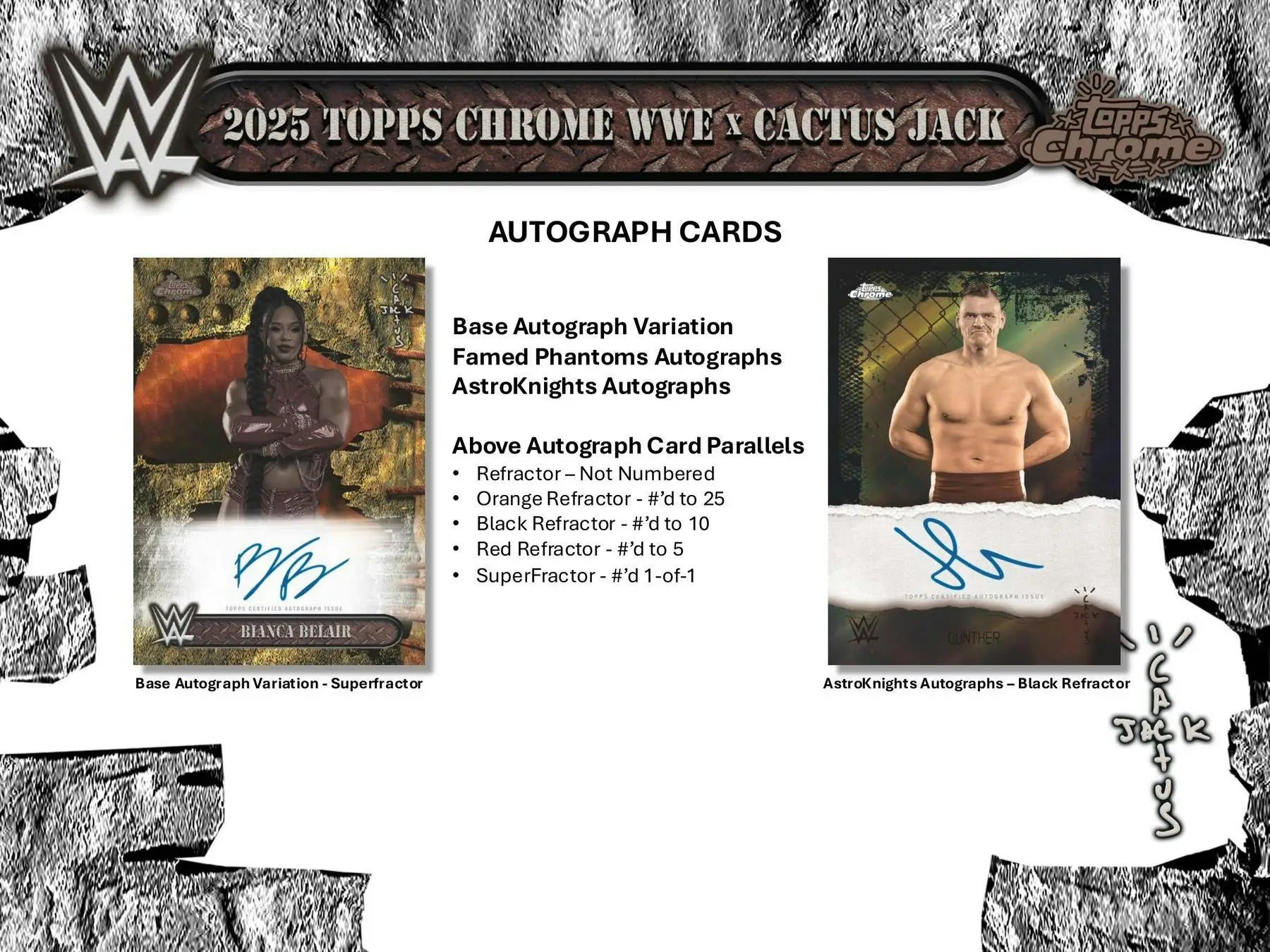 2025 Topps Chrome WWE x Cactus Jack Hobby Box | Columbia Sports Cards - Sports Card Hobby Boxes