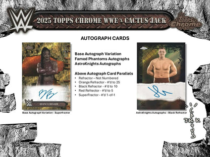 2025 Topps Chrome WWE x Cactus Jack Hobby Box | Columbia Sports Cards - Sports Card Hobby Boxes