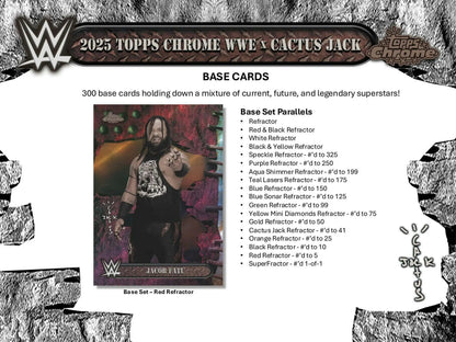 2025 Topps Chrome WWE x Cactus Jack Hobby Box | Columbia Sports Cards - Sports Card Hobby Boxes