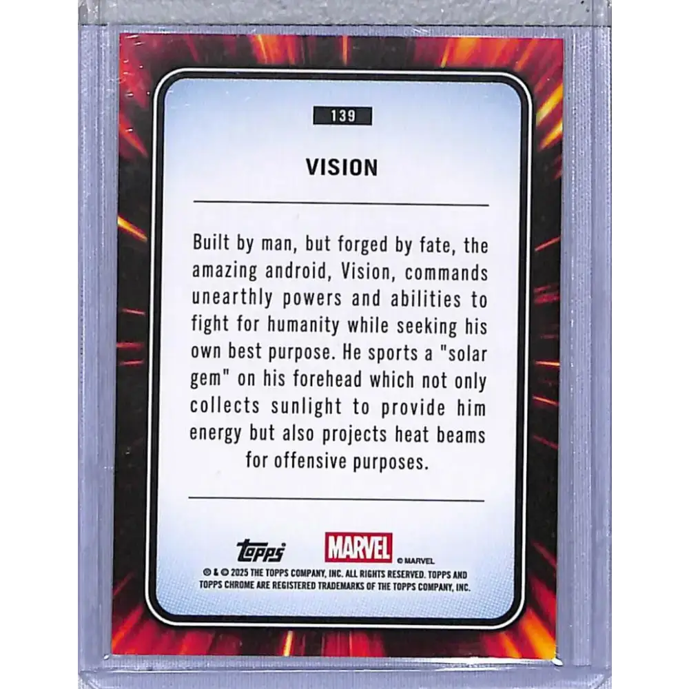 2025 Topps Chrome Yellow Lava #139 Vision NM-MT - Non-Sports Card Single