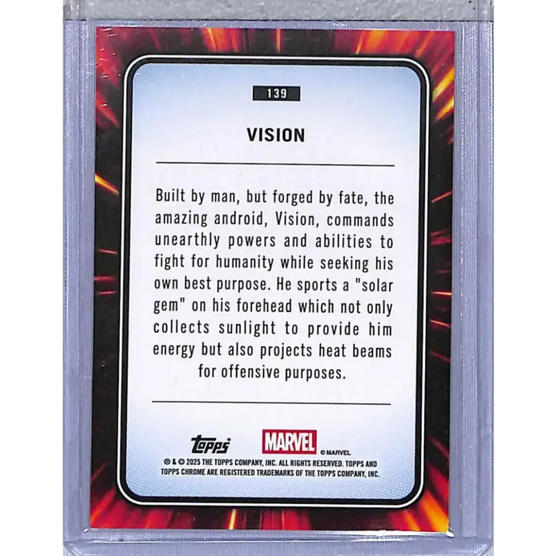 2025 Topps Chrome Yellow Lava #139 Vision NM-MT - Non-Sports Card Single