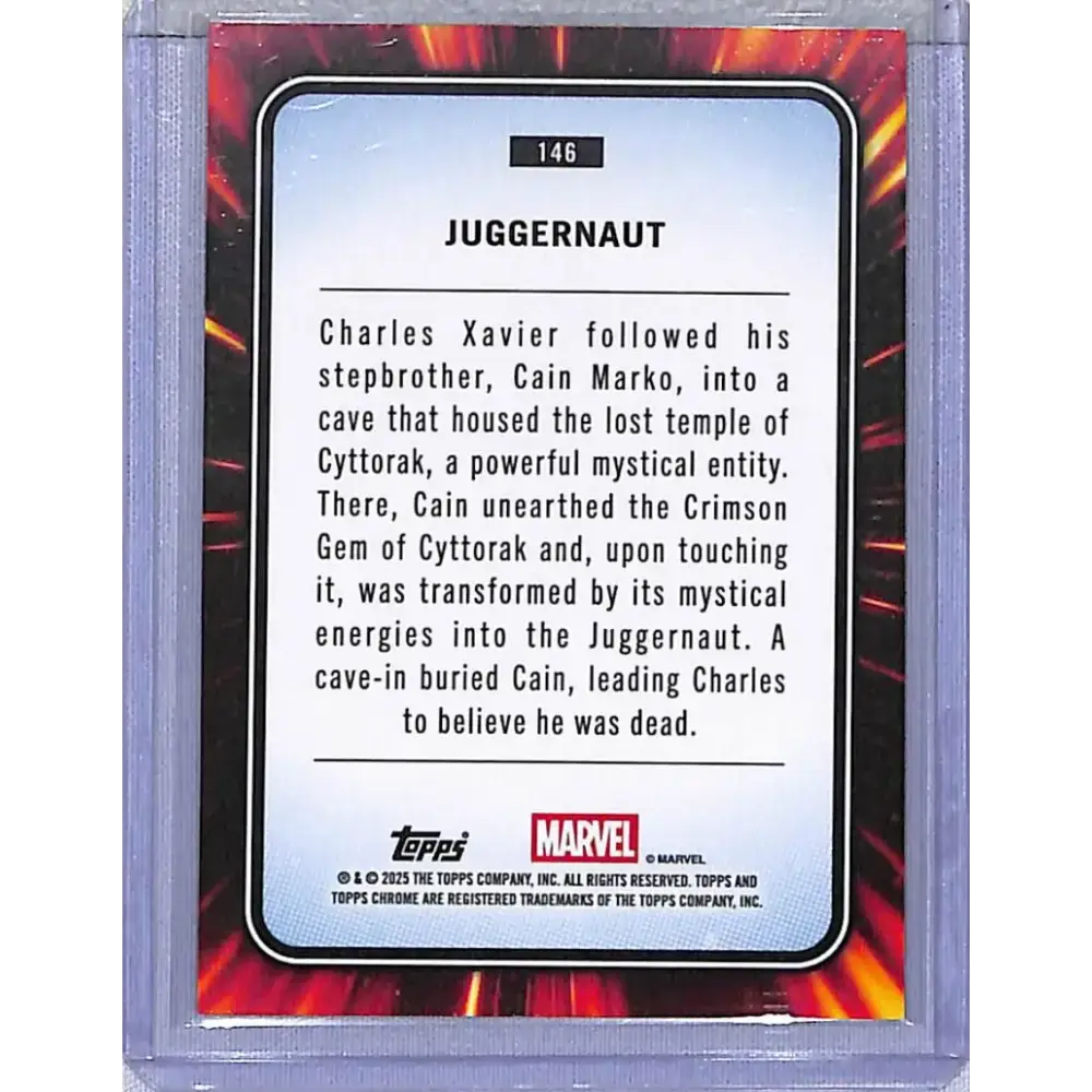 2025 Topps Chrome Yellow Lava #146 Juggernaut NM-MT - Marvel Card Single