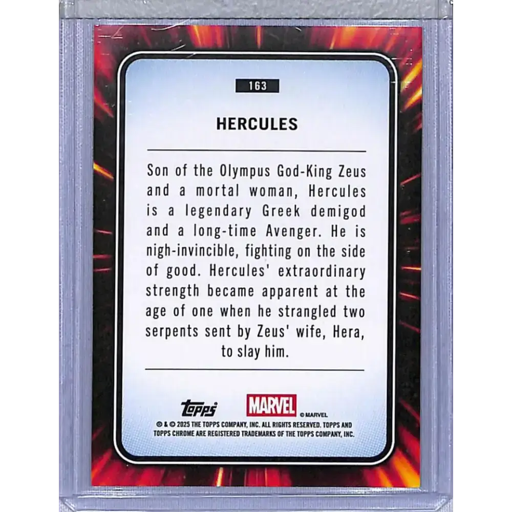 2025 Topps Chrome Yellow Lava #163 Hercules NM-MT - Baseball Card Single