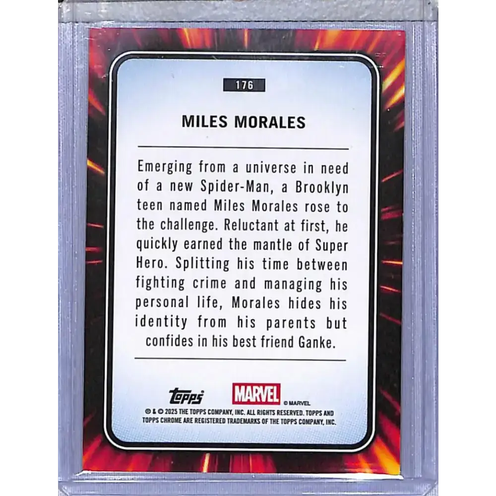 2025 Topps Chrome Yellow Lava #176 Miles Morales NM-MT - Marvel Card Single