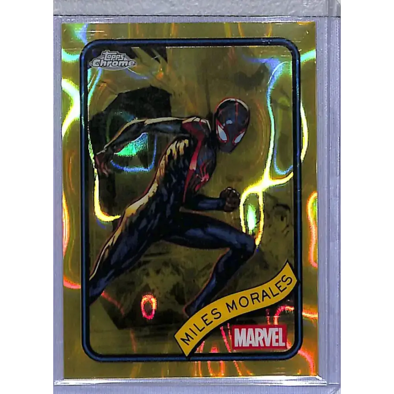 2025 Topps Chrome Yellow Lava #176 Miles Morales NM-MT - Marvel Card Single