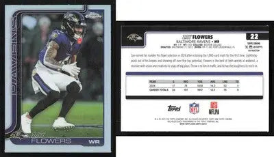 2025 Topps Chrome ZAY FLOWERS #22 Refractor [Base] Baltimore Ravens - Football Card Single