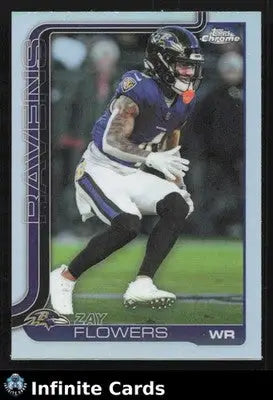 2025 Topps Chrome ZAY FLOWERS #22 Refractor [Base] Baltimore Ravens - Football Card Single