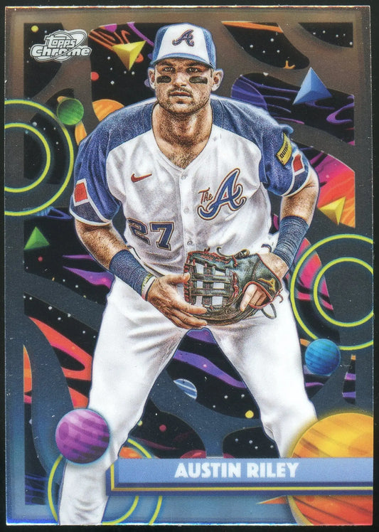 2025 Topps Cosmic Chrome #87 Austin Riley Atlanta Braves - Baseball Card Single