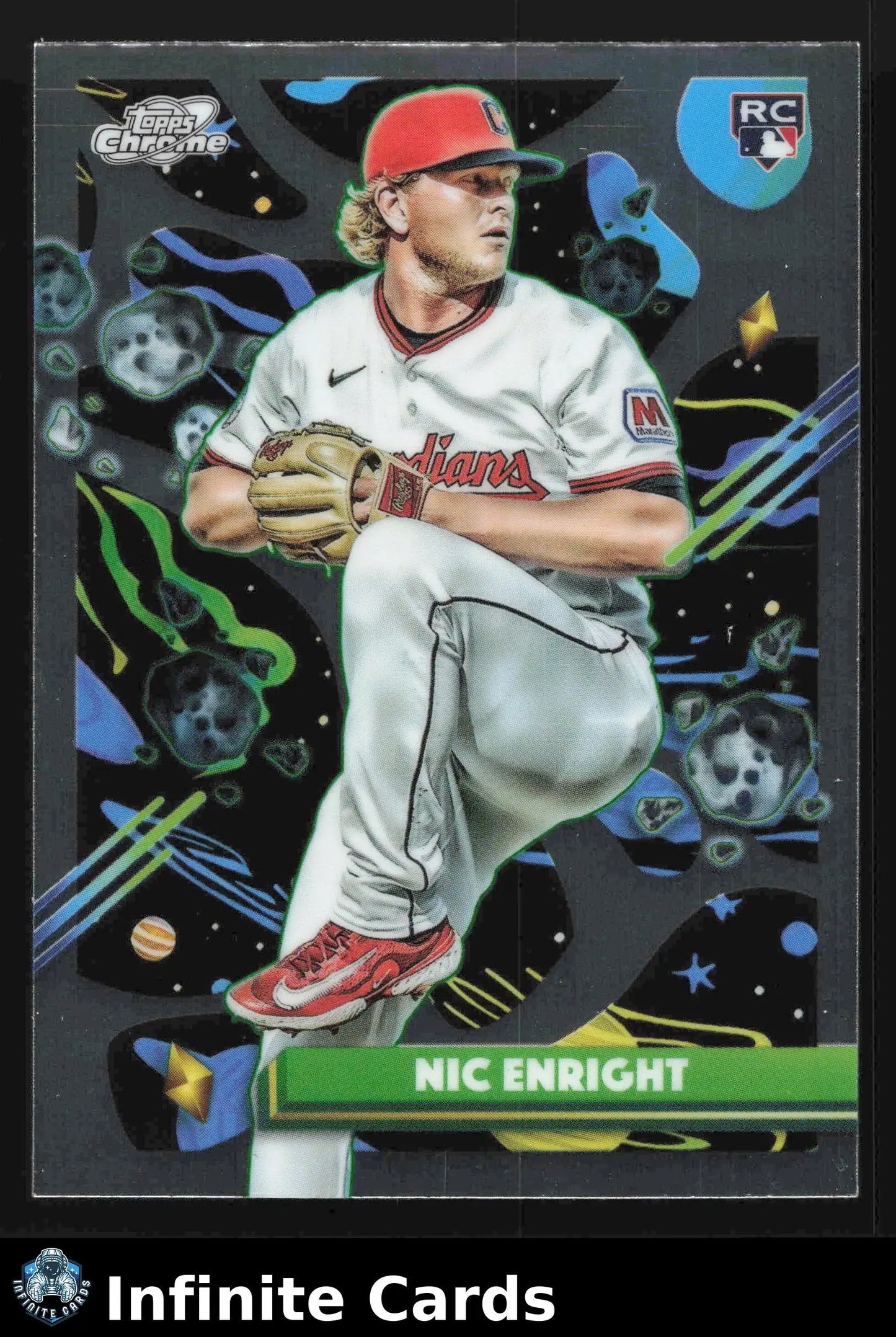 2025 Topps Cosmic Chrome NIC ENRIGHT #67 Cleveland Guardians RC - Baseball Card Single